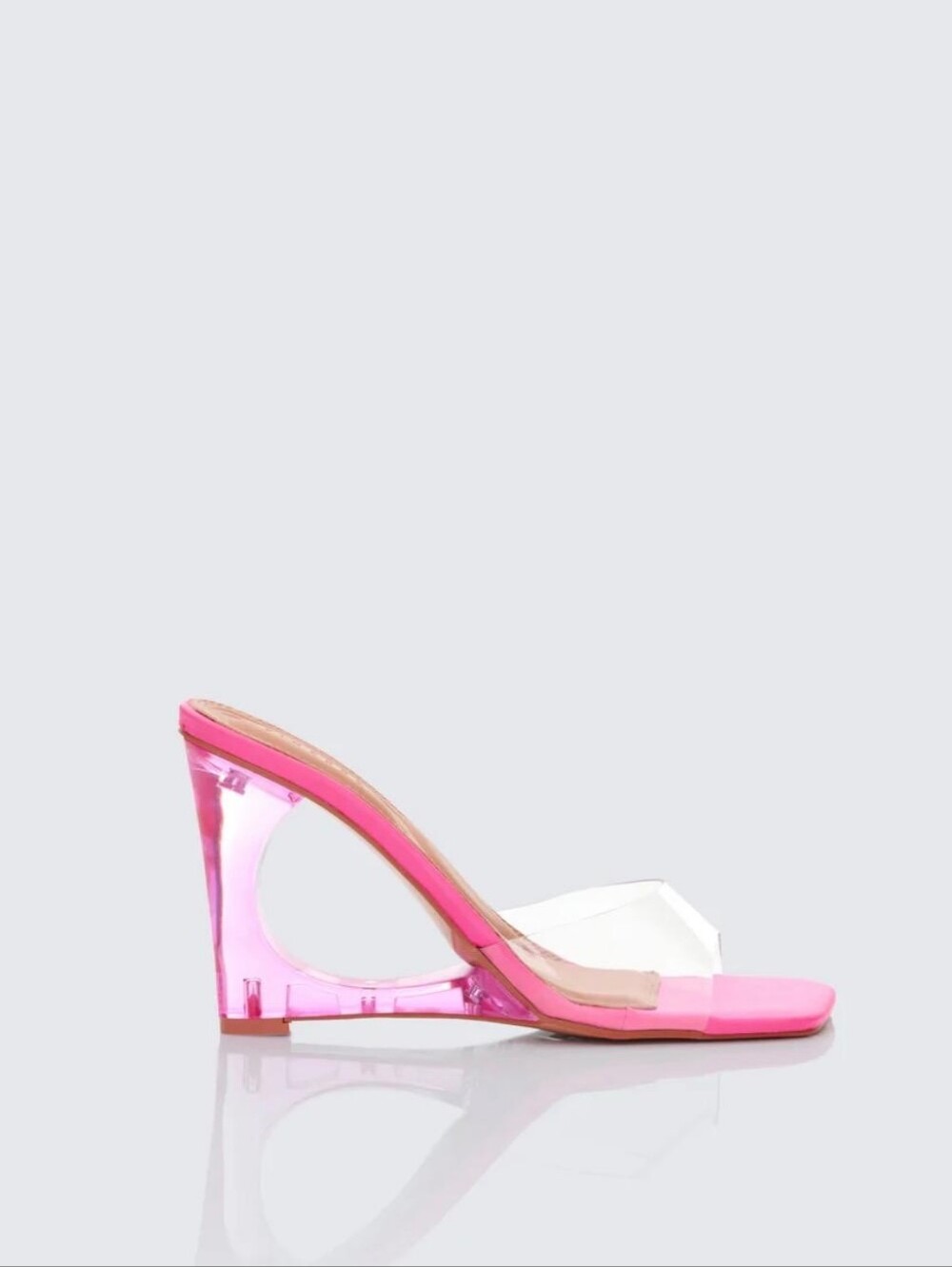 Finesse Karla Perspex WedgeWomen's Pink Clear/size 10/NWB